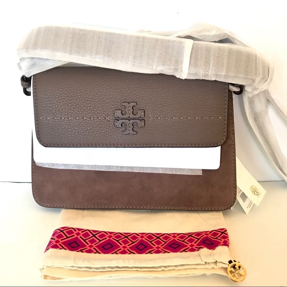 Sold ! Tory Burch Mcgraw Suede Leather Shoulder/Crossbody - Picture 6 of 8
